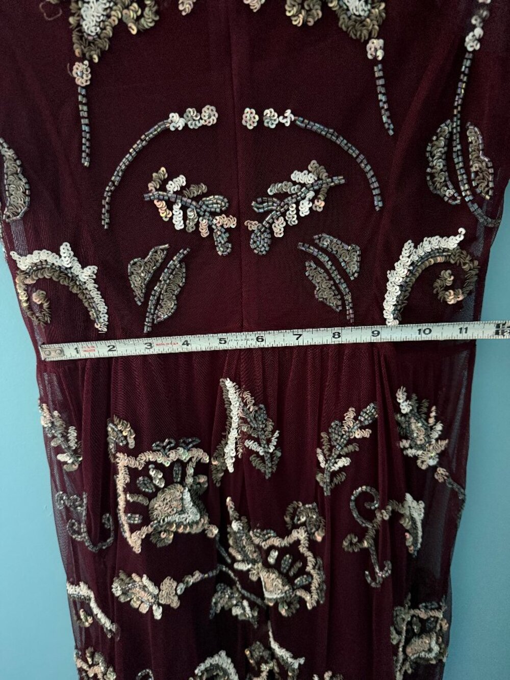 Needle & Thread Embellished Burgundy Dress - Picture 6 of 6